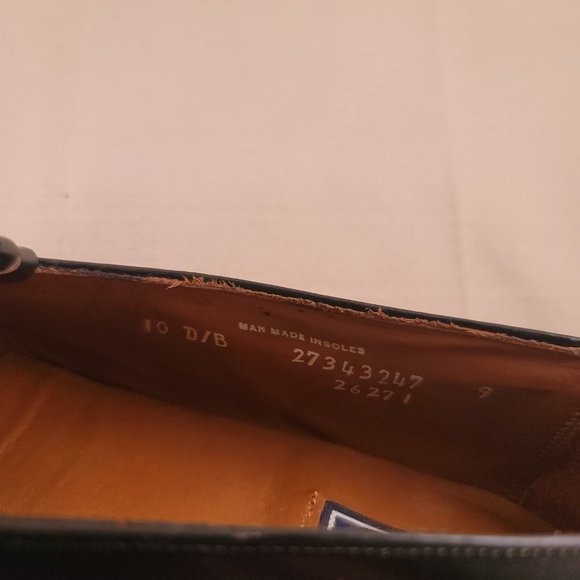 Bostonian Black Leather Tassel Kilt Wingtip slip  loafers Size 10 No.26271 - Picture 6 of 6